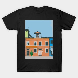 Town house with cactus T-Shirt